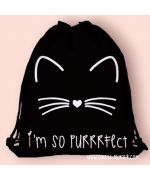 Backpack cat Strips rope - black