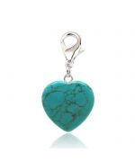 Pendentif Pierre Naturelle Coeur Turquoise