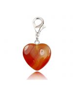 Carnelian Heart Natural Stone Pendant