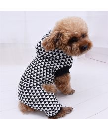 Mono para perro blanco y negro