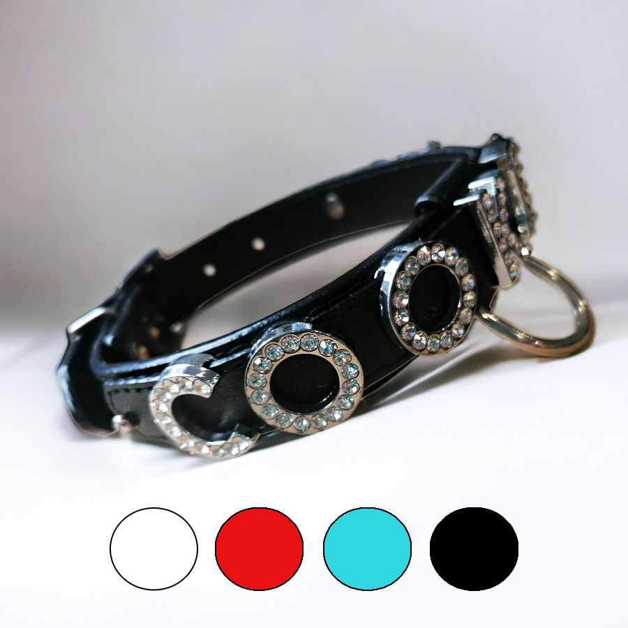 rhinestone collar for large personalized dog