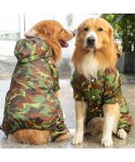Traje impermeable para perros grandes - camuflaje