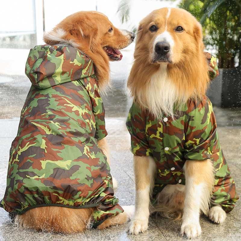 Traje impermeable para perros grandes - camuflaje