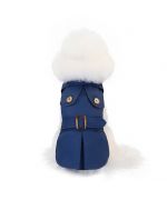 Waterproof trench coat for dogs - navy blue
