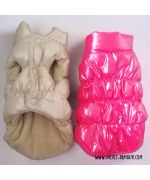 Waterproof dog jumpsuit - red