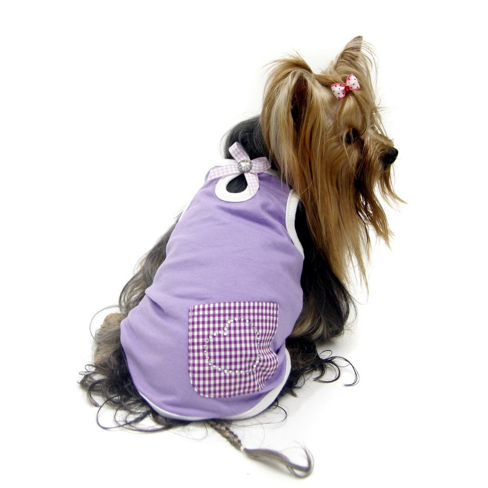 buy t-shirt for female dogs purple rhinestone romantic style cheap very pretty in Paris, Nancy, Marseille, Metz