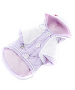 ropa impermeable para perro rosa violeta elegante chic con pedrería muy linda cómoda lluvia viento nieve