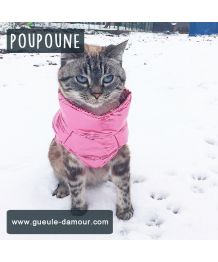 Light puffer jacket for cats and dogs - pink