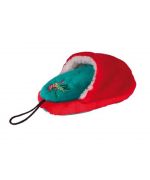 zapato navideño de peluche para perro