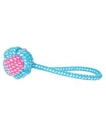Rope toy for small dogs with handle