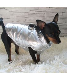 Lightweight puffer jacket for cats and dogs - silver