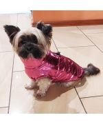abrigo rosa para perro yorkshire