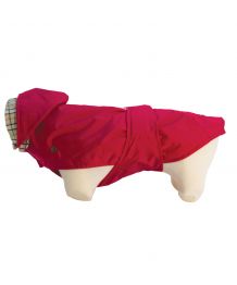 Basic dog raincoat - red