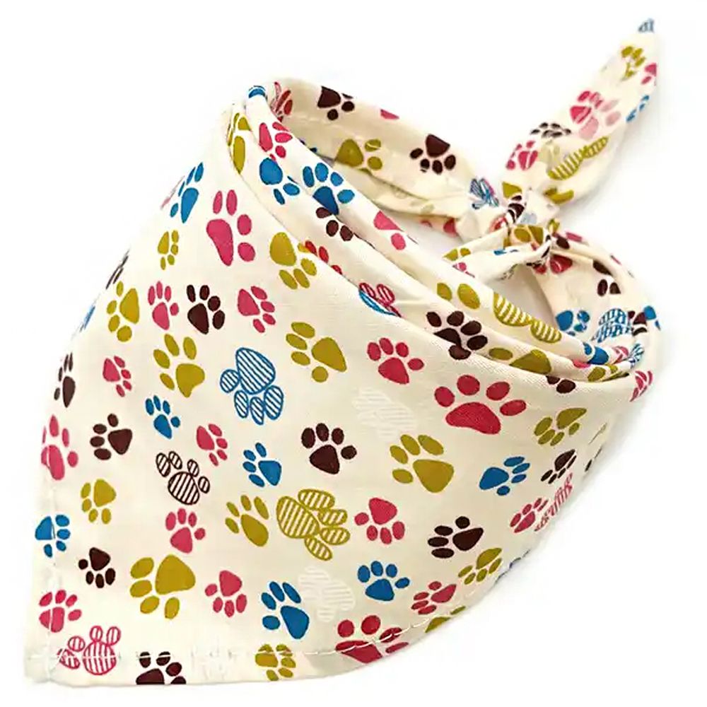 bandana for funny animals with dog paws at mouth of love