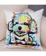 cushion cover with cute bichon free delivery cheap france dom tommartinique switzerland belgium