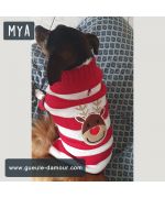 Jersey navideño de invierno de lana rojo para perros y gatos.