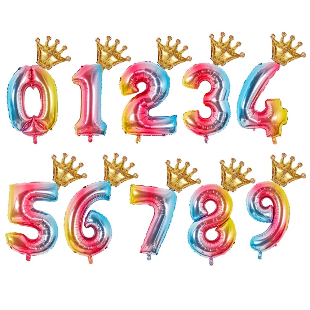 Ballons Joyeux anniversaire - Étoiles - lot de 6 - Multi