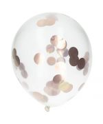 globo inflable rosa con confeti