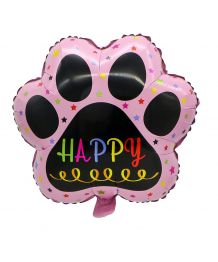 Paw birthday balloon - pink
