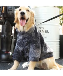 Very comfortable coat for medium and large dogs - dark gray