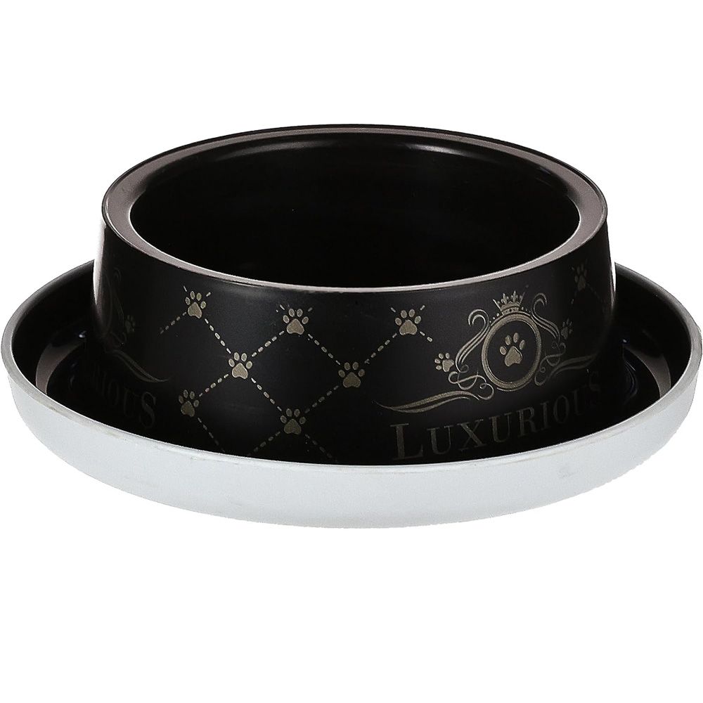 Black and gold design dog bowl delivery Nancy Metz Paris Monaco Rennes Nante Grenoble Montpellier Marseille