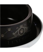 Black and gold design dog bowl delivery Nancy Metz Paris Monaco Rennes Nante Grenoble Montpellier Marseille