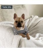 Camiseta de rayas chic para perros