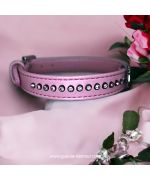 collier rose strass pour chihuahua