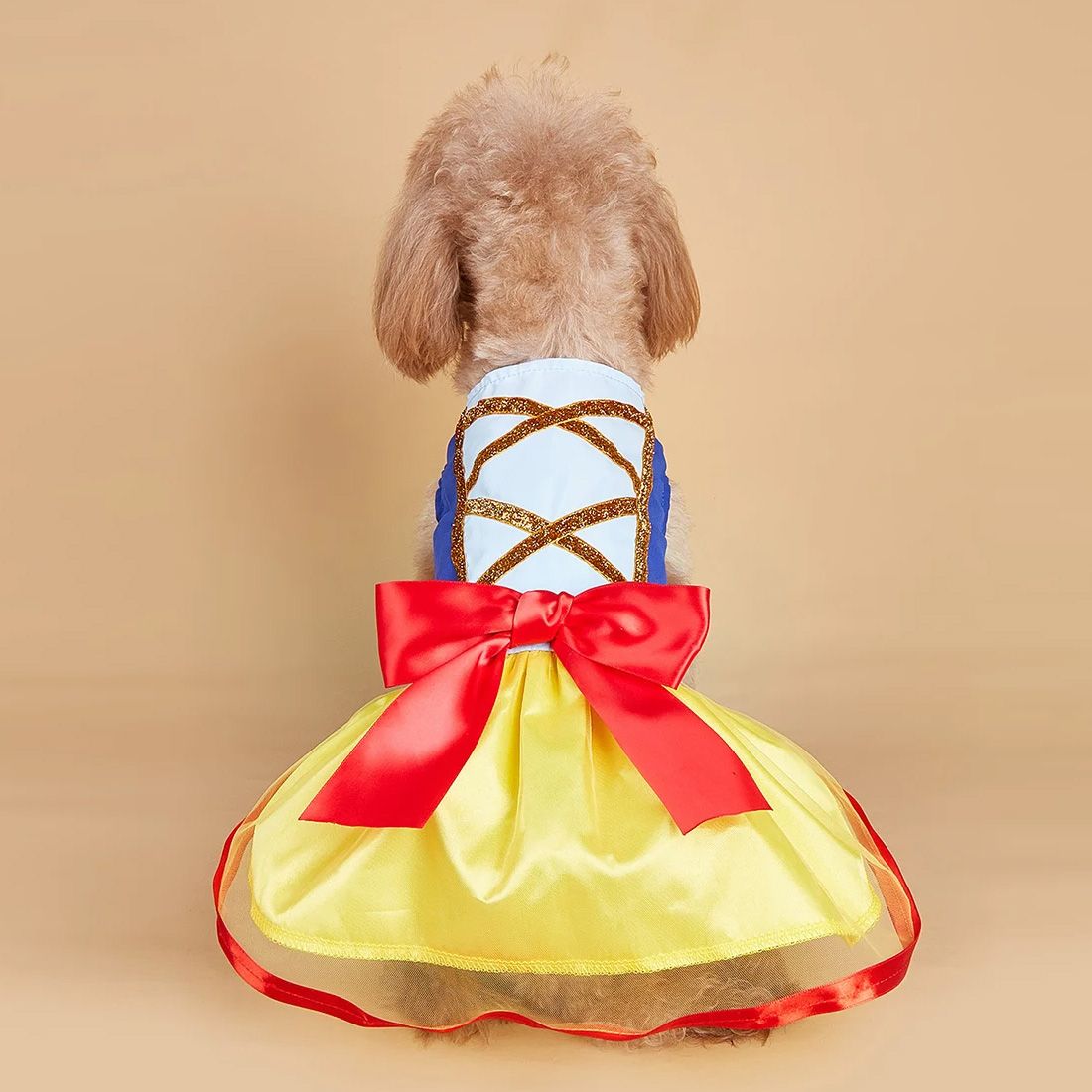 costume pour chien blanche neige