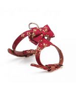 harness and leash set with bow