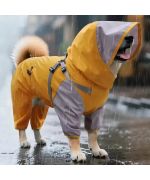 combinaison avec harnais pour chien de pluie