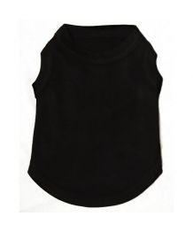 Plain black tank top for dog and cat Mouth of Love