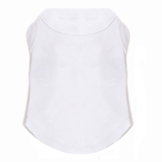 plain white t-shirt for dogs to personalize with first name, surname, photo at a discount price on original pet shop