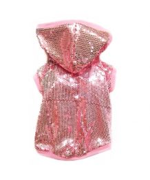 Glittery coat for dogs - pink sequins
