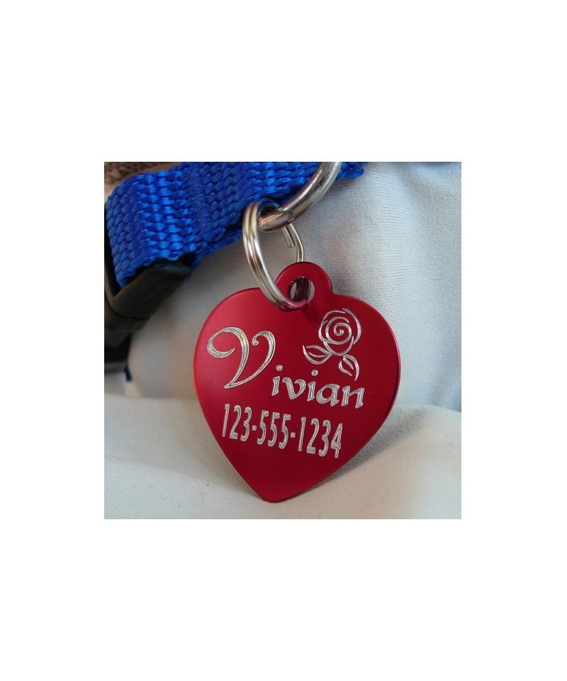 Pendentif Coeur A Graver Medaille Coeur Gravee Medaille A Personnaliser Avec Gravure Animaux Medaille Coeur Chien