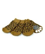 Leopard dog socks