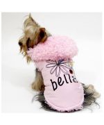 Light pink coat for small chic and elegant dogs on our branded fashion store for animals: chihuahua, york, pinsher ...