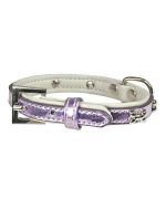 Purple collar for bitch girl very cute length 30 cm delivery in the Paris region, ile de france, metz, nancy, dijon ...