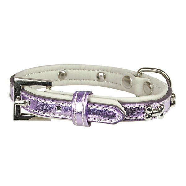 Purple collar for bitch girl very cute length 30 cm delivery in the Paris region, ile de france, metz, nancy, dijon ...