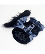 achat d'impermeable pour animaux de compagnie style camouflage bleu avec capuche pas cher pour grand chien, petit chien...