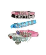 5 lettres achetées 1 collier offert: Petite lettre 10 mm strass Swarovski pour collier chien et chat