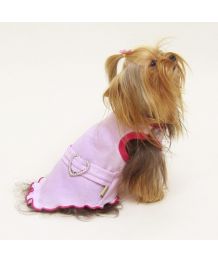 Vestido de princesa para perros y gatos - rosa claro