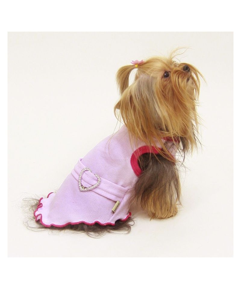 Vestido para perro rosa claro Boca de Amor