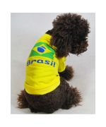 traje de fútbol para animales Copa Mundial de Brasil para apoyar a perros y gatos en la tienda de mascotas original de moda