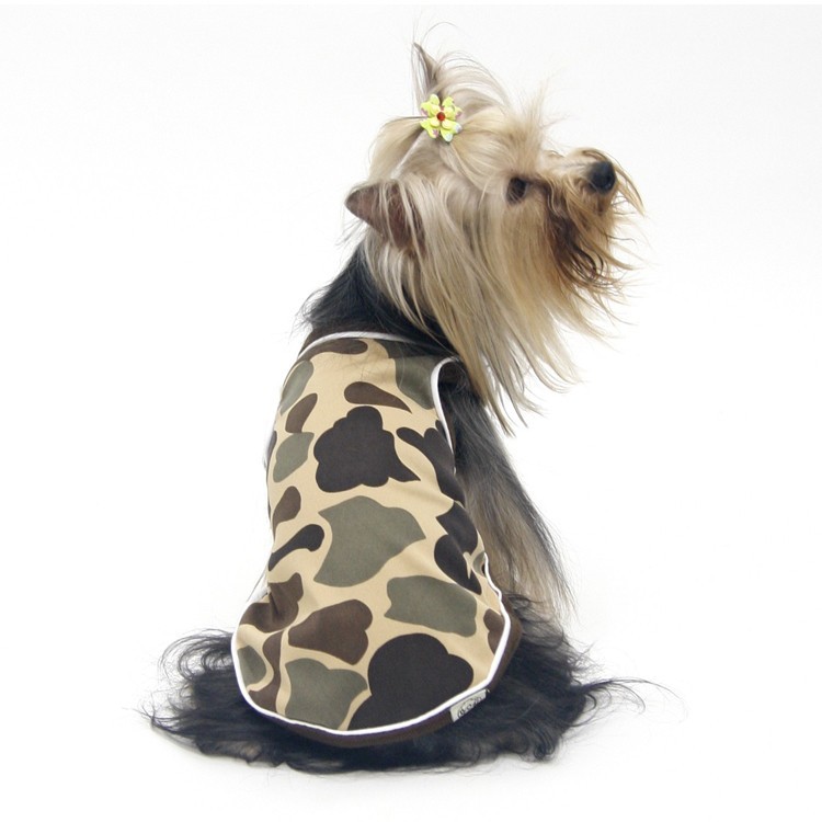 Camiseta de tirantes camuflaje para perros y gatos barata original razas pequeñas y grandes: chihuahua, sharpei, bulldog,