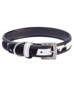 Black and white spotted dog collar