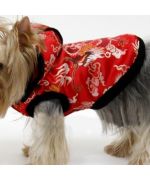 asian jacket for pets yorkshire dog, poodle, bichon, lhasa apso, shitzu, cavalier king charles...