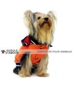 Waterproof jacket for dog miniature size xxs, less than 1 kilo, fun livraisonn france, polynesia, French guiana, belgium,