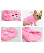 Abrigo rosa suave para perrita niña conejito entrega Estrasburgo, Niza, Cannes, Antibes, Mónaco, Marsella...