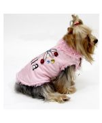 Abrigo rosa para perros con pedrería y capucha, chic y con clase barato, raza pequeña y grande con pedrería animales boutique